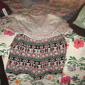 White and colorful romper